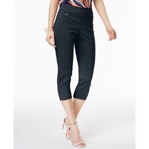 ALFANI Navy Blue Stretchy Essential Petite Capri Pull-On with Tummy-Control NWT